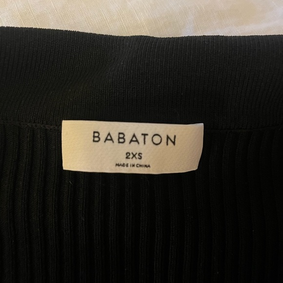 Black babaton sculpt knit polo long sleeve size xxs - Picture 4 of 4